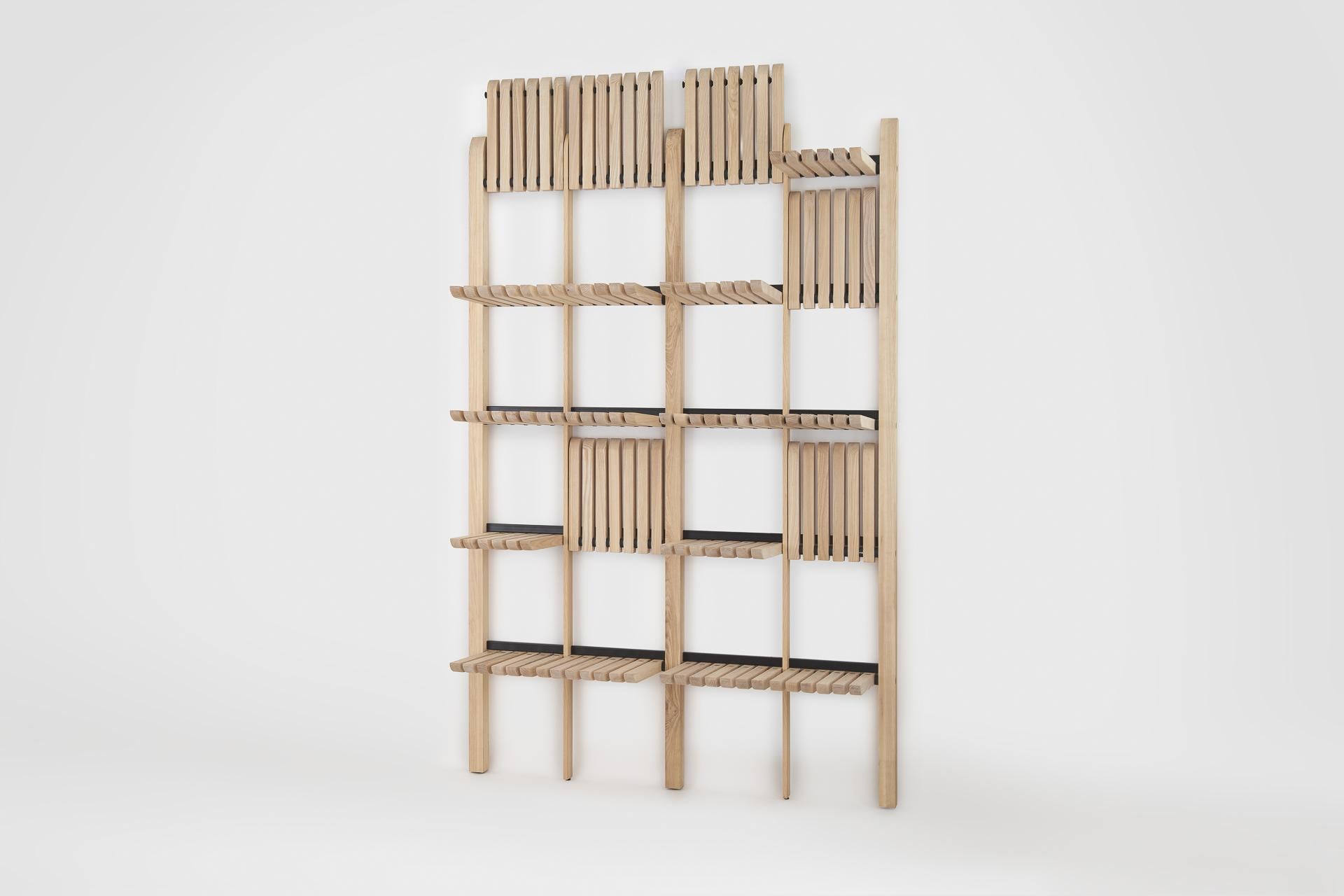 Système d'étagères « GATE », édition 1500 mm, bois de frêne naturel fabriqué à la main en vente 6