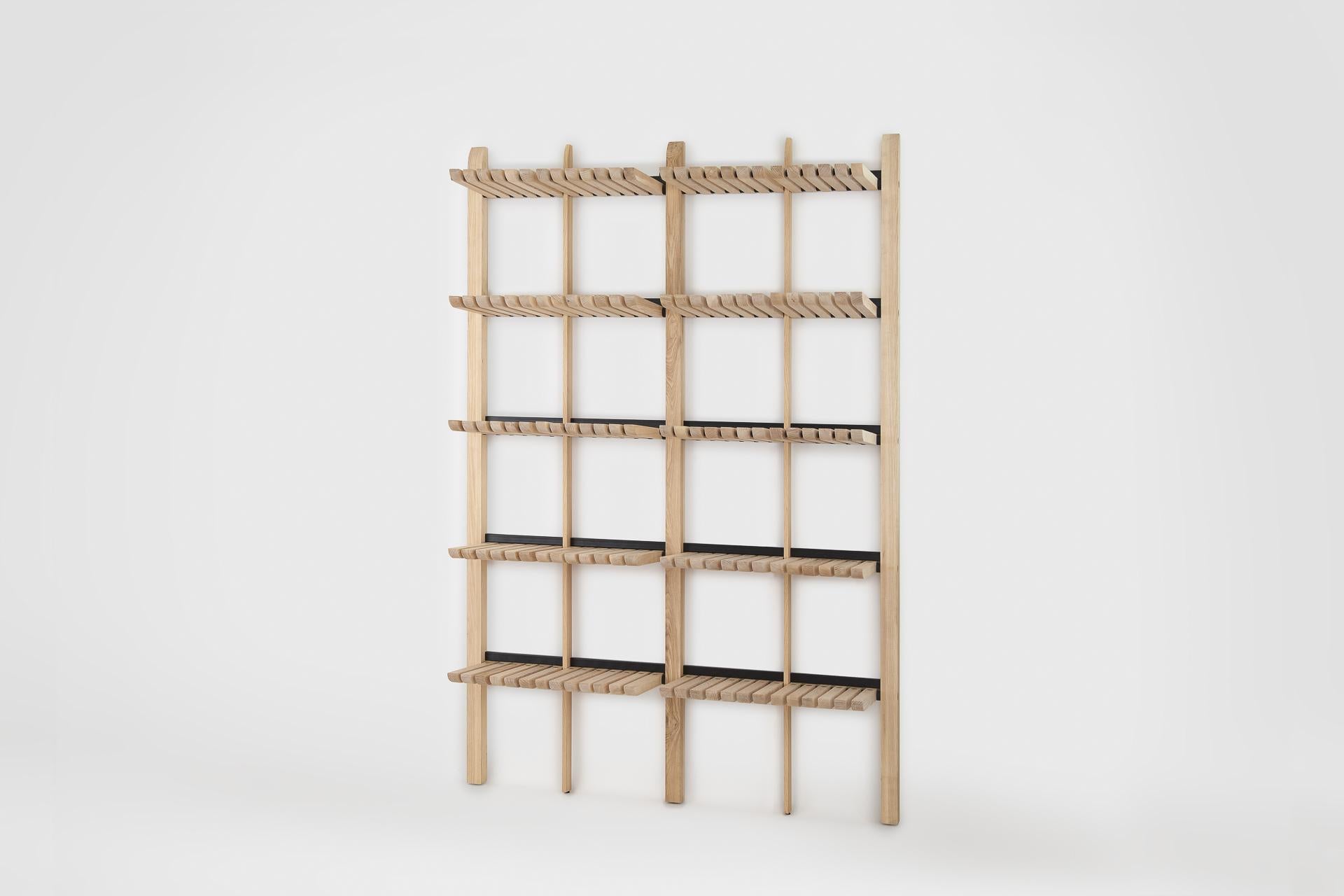 Système d'étagères « GATE », édition 1500 mm, bois de frêne naturel fabriqué à la main en vente 8