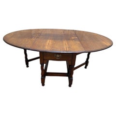 Gateleg Table – Jacobean Style – Thos Turner Manchester – Solid Oak
