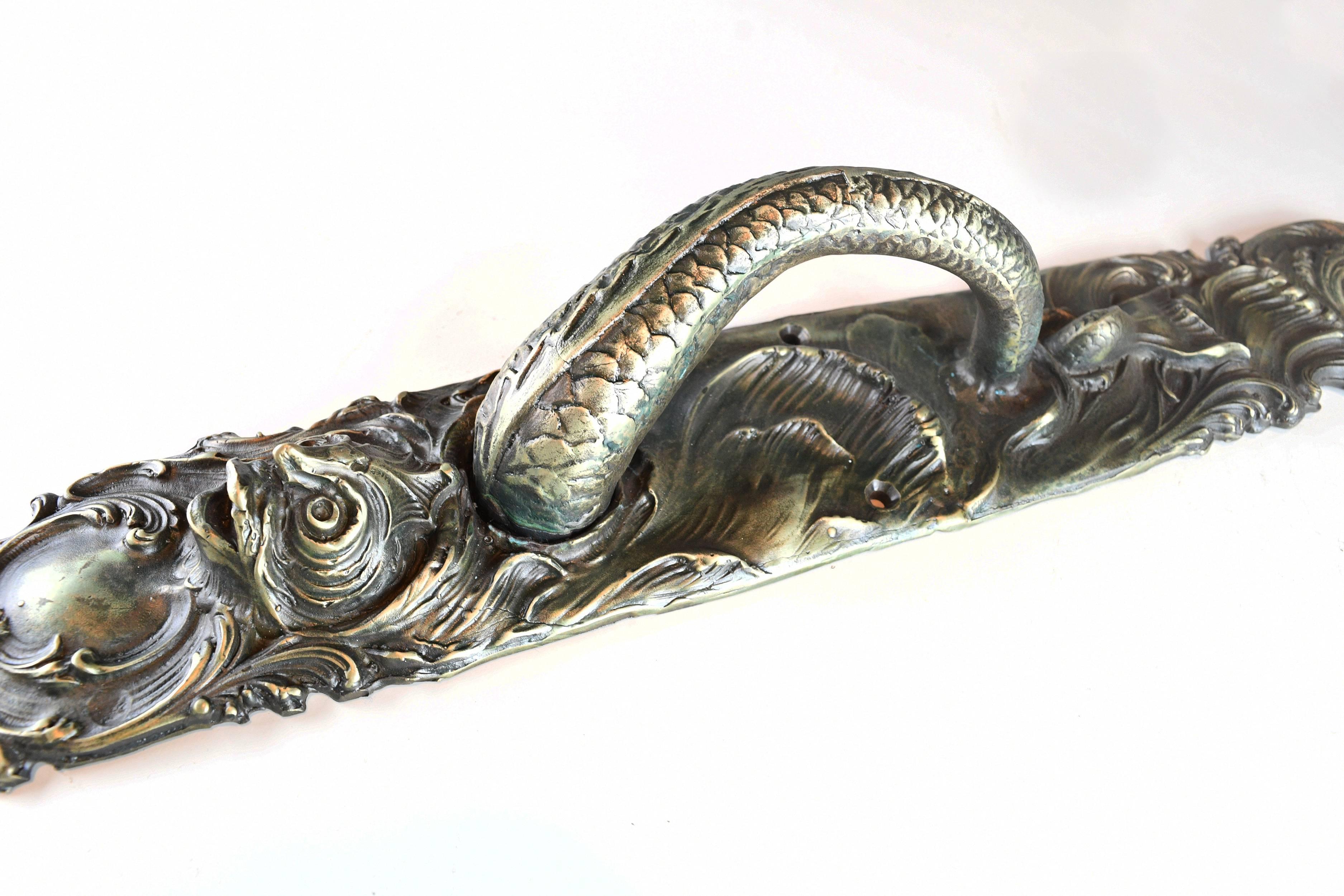 Gates Mansion Cast Bronze Serpent Pulls Reproduction 2