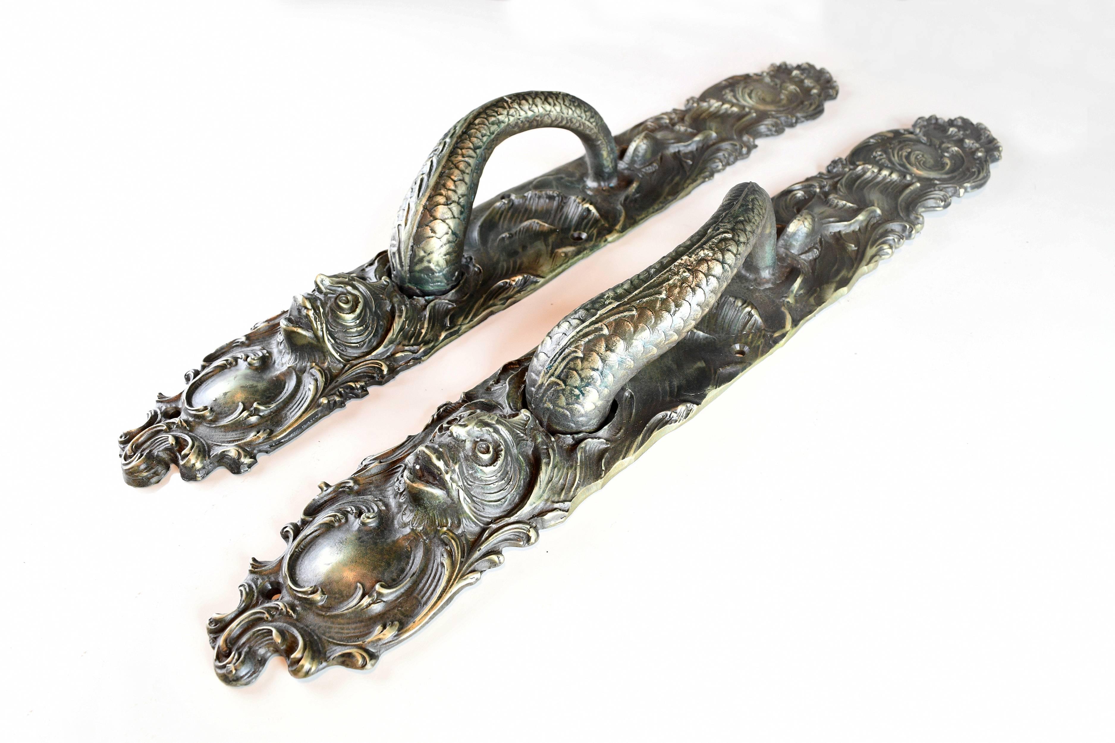 Gates Mansion Cast Bronze Serpent Pulls Reproduction For Sale 2