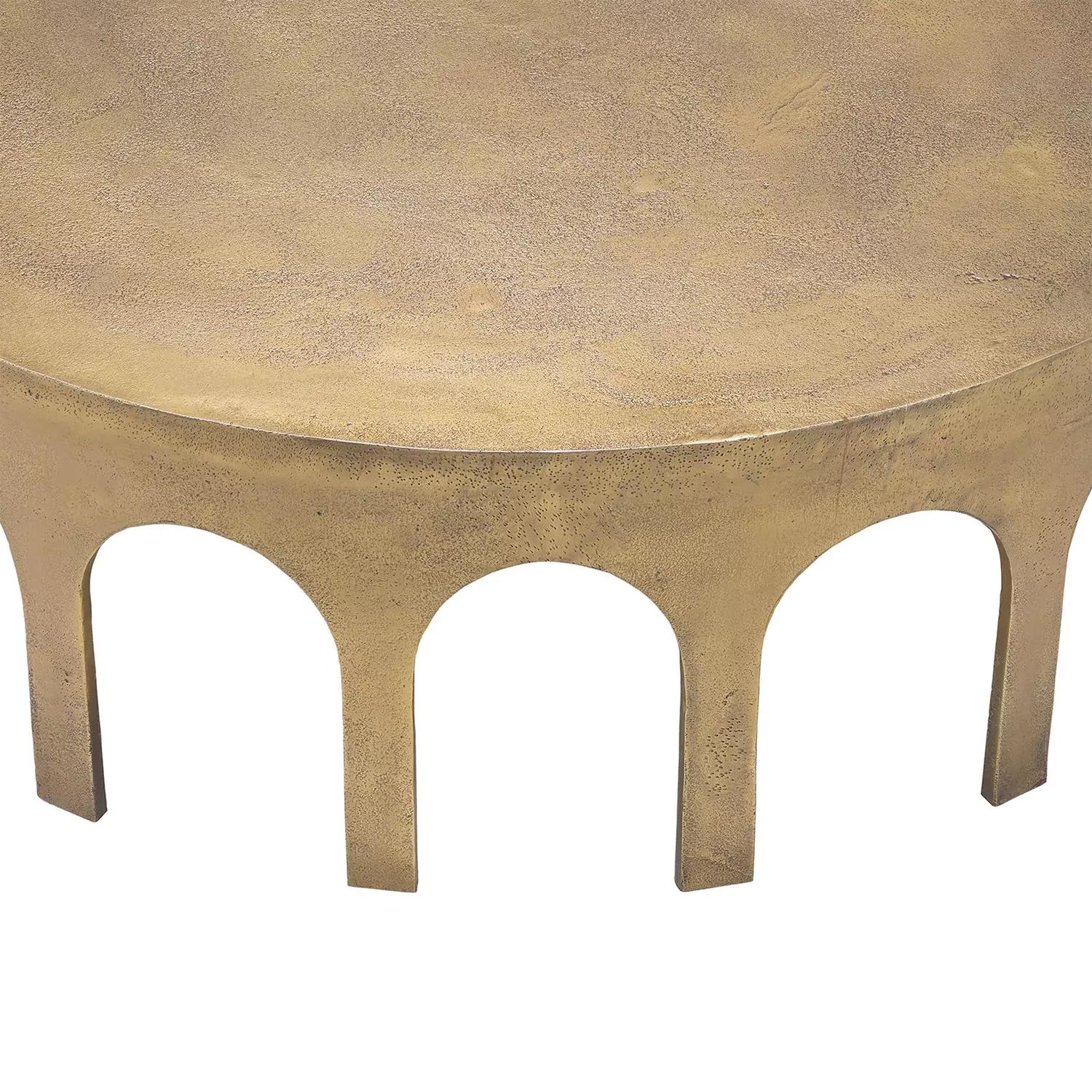 Contemporary Gateway Brass Coffee Table For Sale