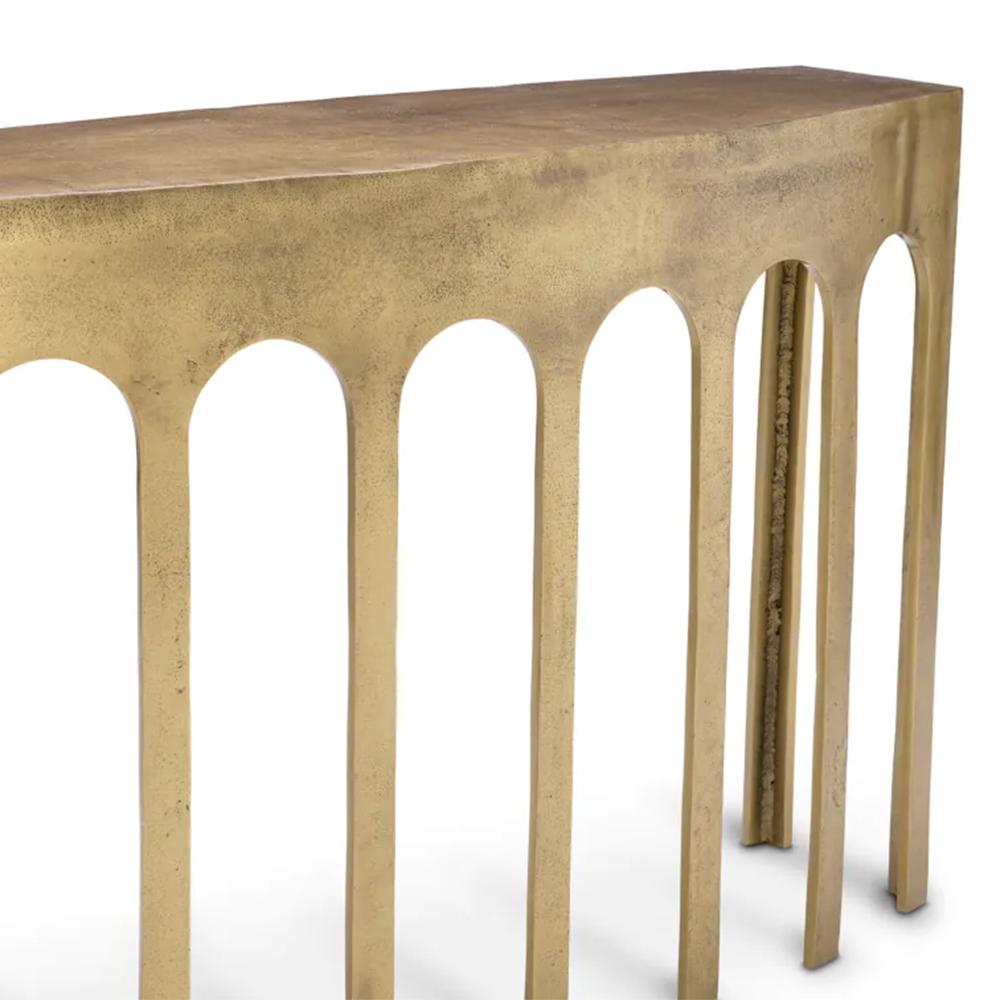 Gateway Brass Console Table In New Condition For Sale In Paris, FR