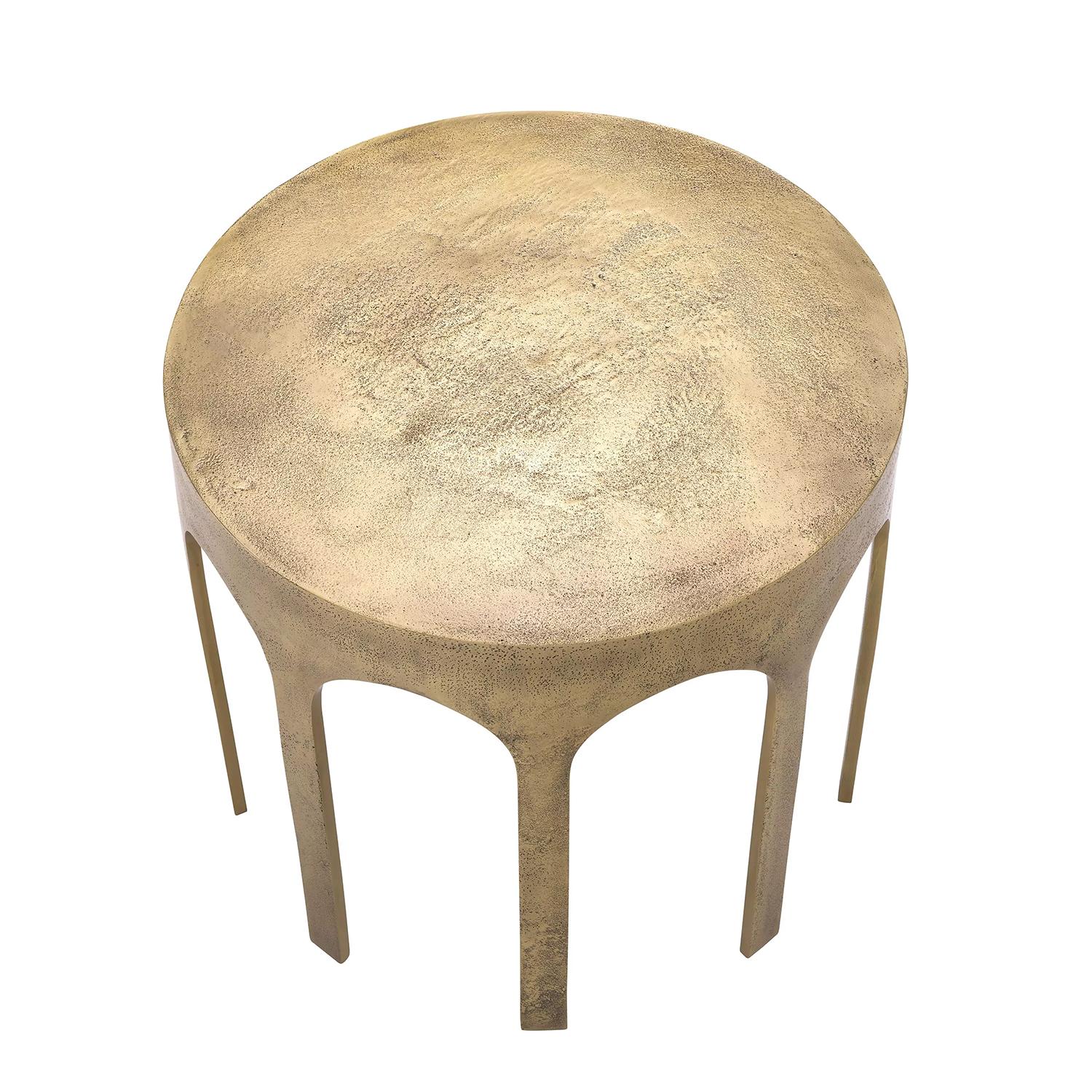 Side table gateway brass with 
all structure in solid aged brass.
