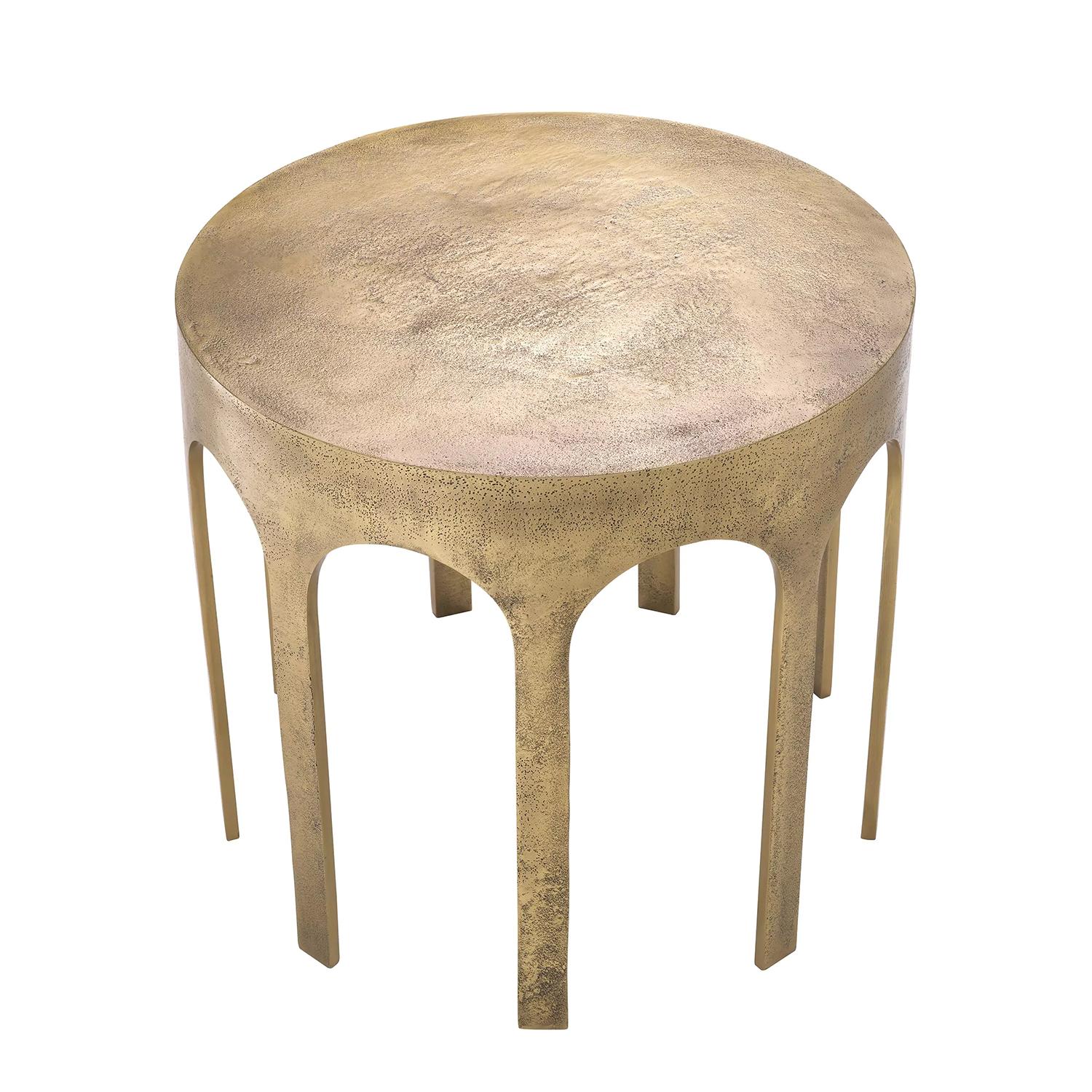 Indian Gateway Brass Side Table For Sale