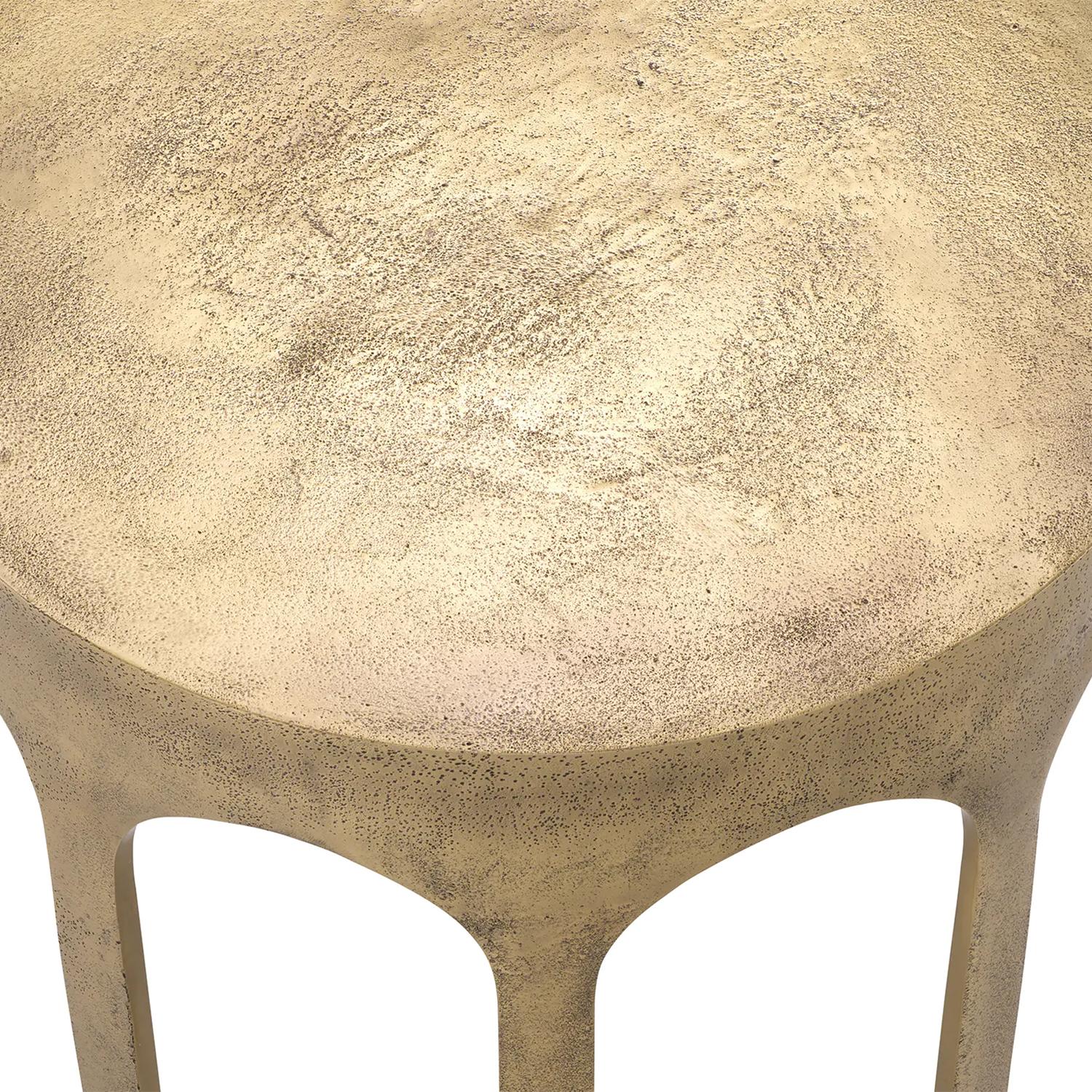 Contemporary Gateway Brass Side Table For Sale