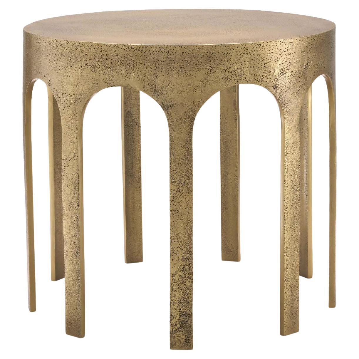 Gateway Brass Side Table For Sale