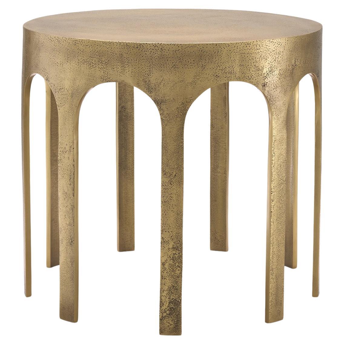 Gateway Brass Side Table For Sale
