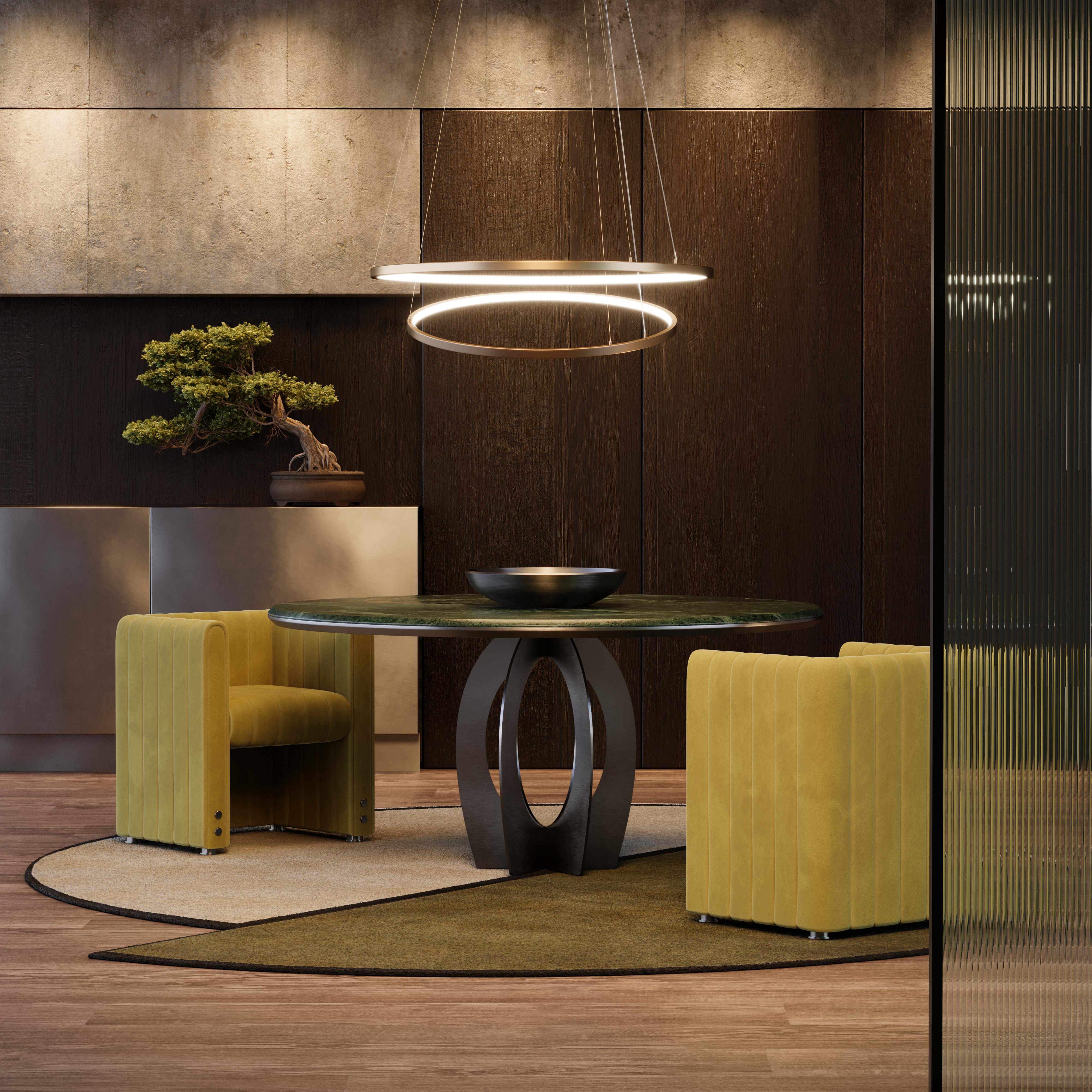 Gateway Suspension Lamp Brass Stainless Steel Made in Portugal by Porus Studio For Sale 2