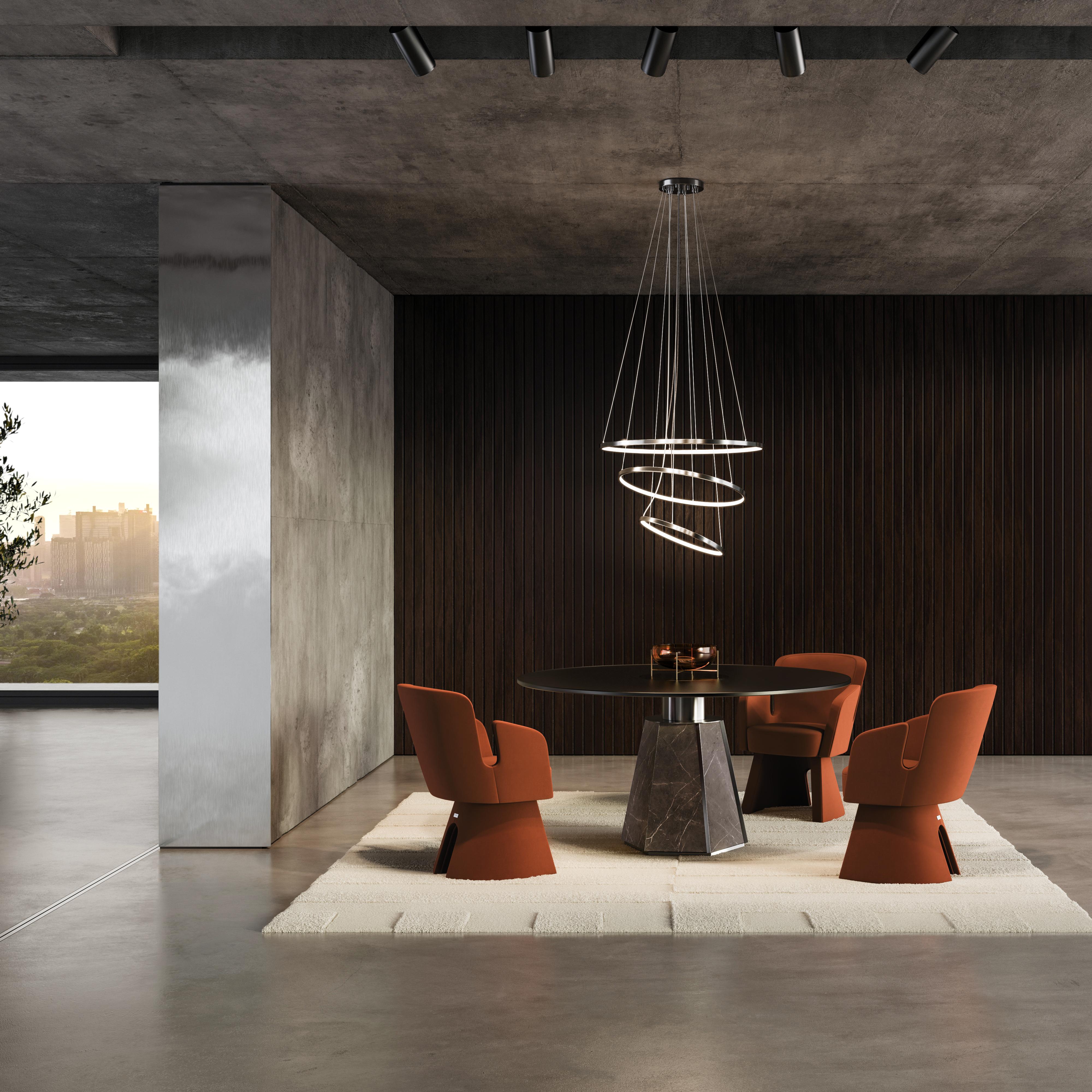 Gateway Suspension Lamp Brass Stainless Steel Made in Portugal by Porus Studio For Sale 3