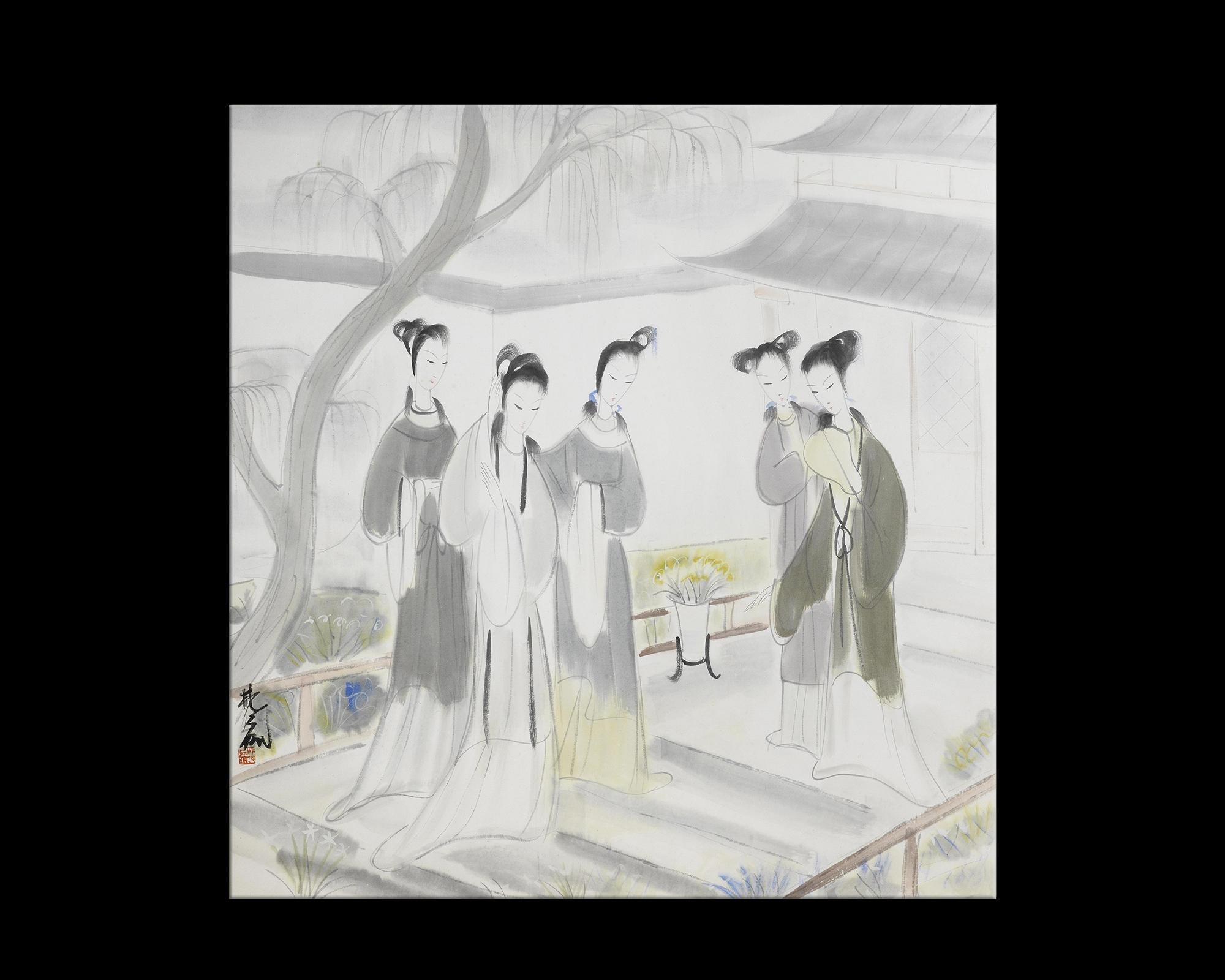 This large Qing Dynasty Revival image is a faithful yet nuanced reproduction titled 