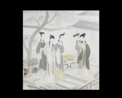 Gathering of Concubine, After Qing Dynasty Revival Artist Lin Fengmian