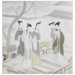 Gathering of Concubine, After Qing Dynasty Revival Artist Lin Fengmian