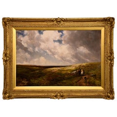 "Gathering Whortleberries, Dartmoor" by Edmund Morison Wimperis