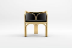Gatsby Chair - Modern Handcrafted  Art Deco Chair in Brass and Velvet