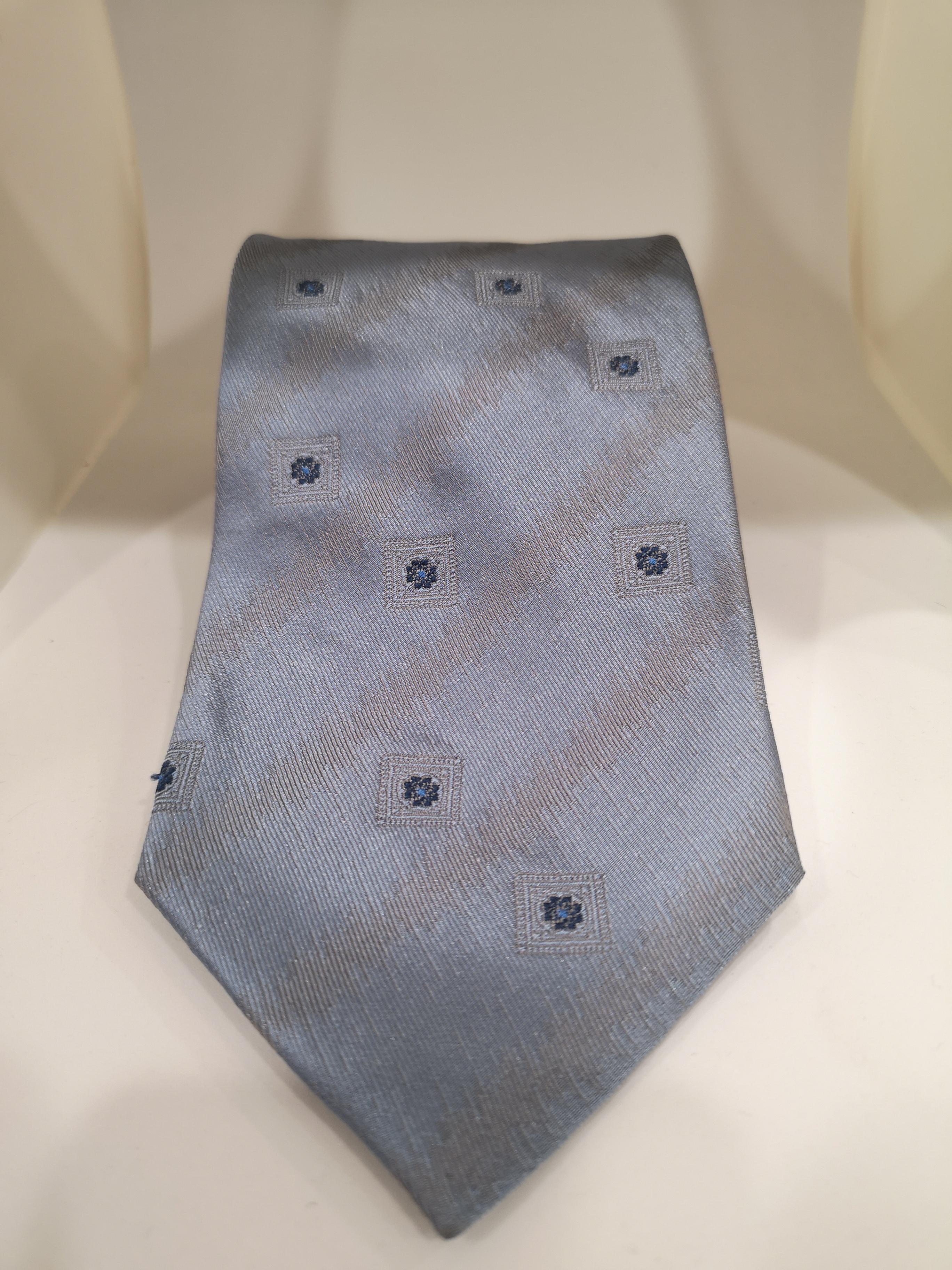 Gatsby light blue grey silk tie In Good Condition In Capri, IT