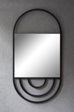 Gatsby Black Metal Wall Mirror
