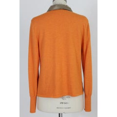 Gattinoni Orange Silk Wool Baroque Shirt 1990s