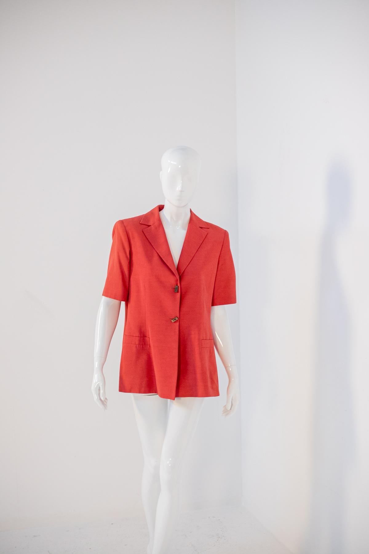 Gattinoni Stylish Vintage Red Blazer For Sale 2