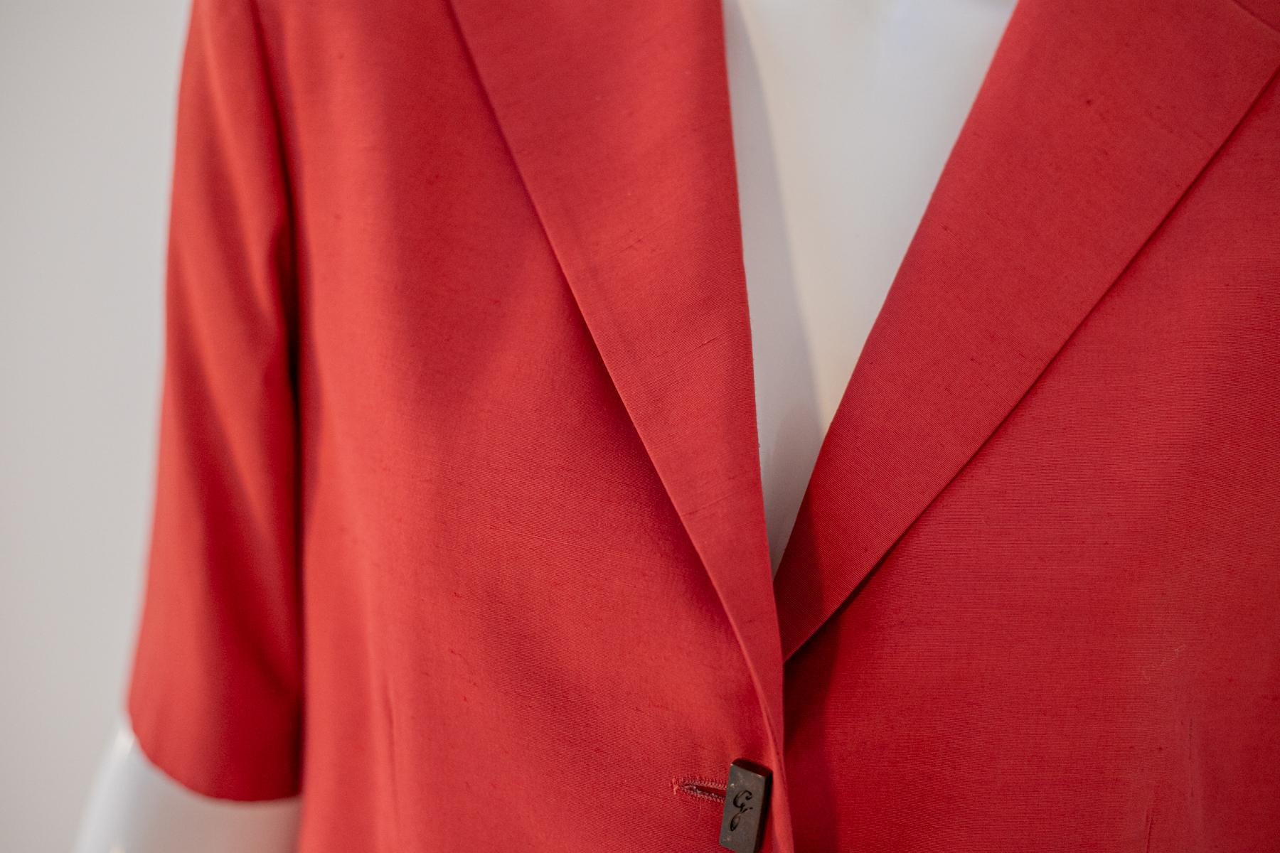 Gattinoni Stylish Vintage Red Blazer For Sale 4