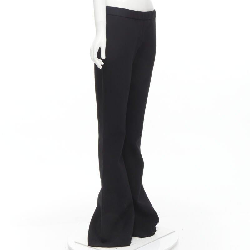 GAUCHERE Rihanna 100% virgin woo breite, ausgestellte Hose mit ausgestelltem Bein FR38 M (Schwarz) im Angebot