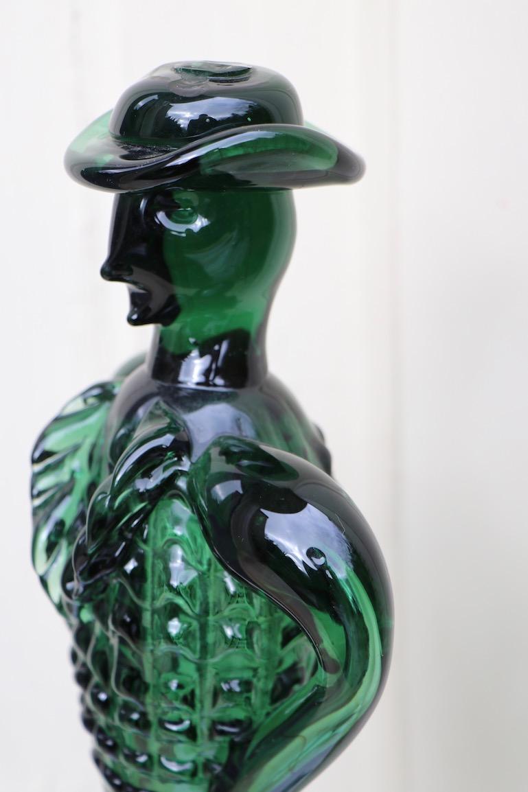 Italian Gaucho Cowboy Figure in Blown Glass Attributed to Barovier For Sale