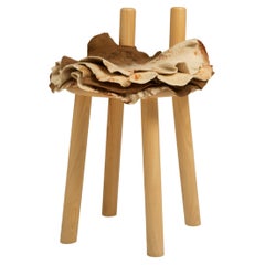 “Gaudério” Little Chair in Wool and Wood by Inês Schertel, Brazil, 2020