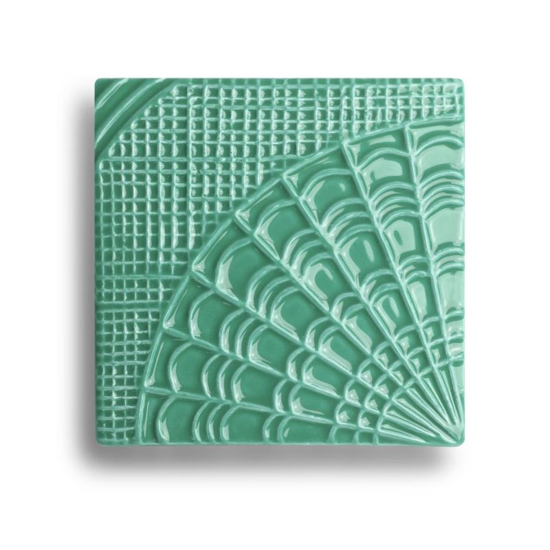 Contemporary Gaudi Ceramic Tile Hand Painted Colors For Sale