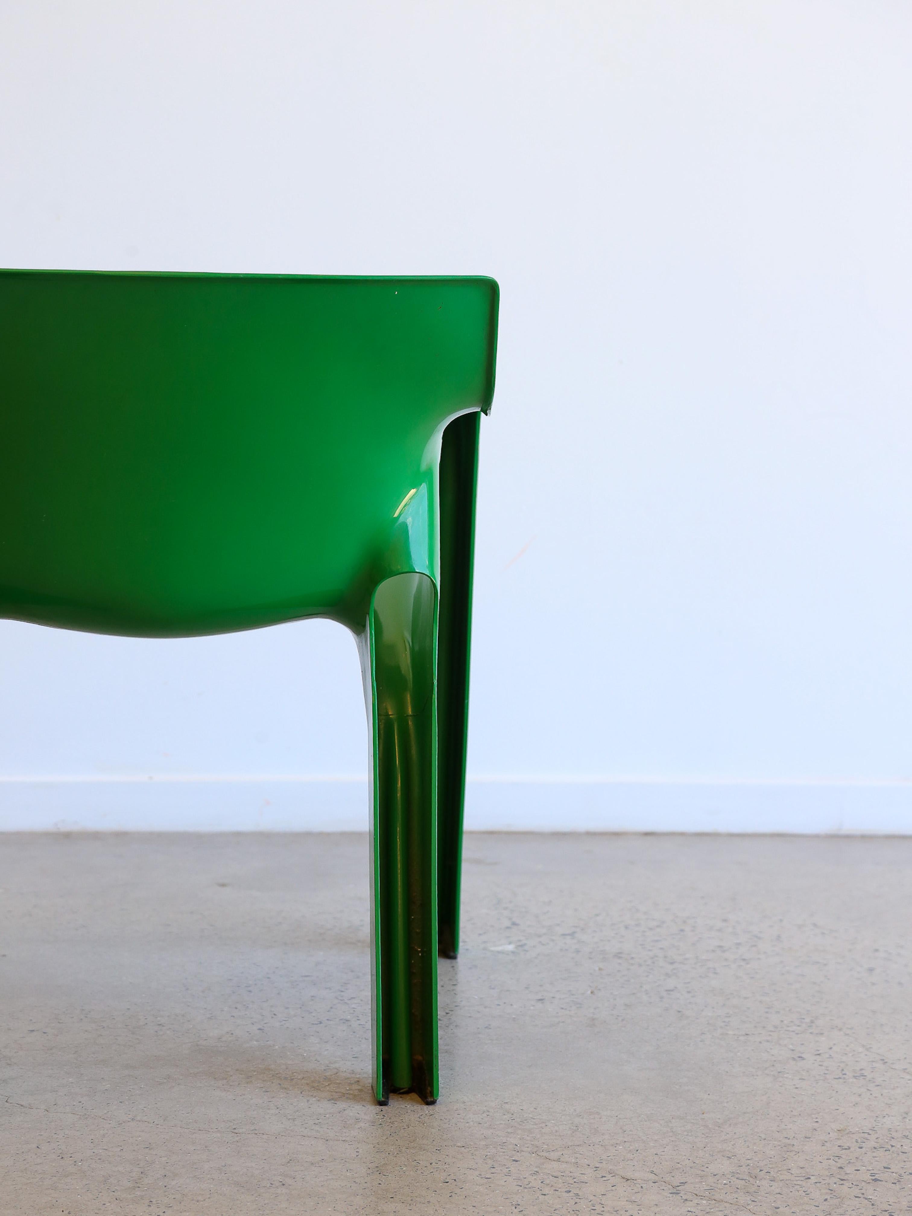 Gaudi Green Chair by Vico Magistretti for Artemide 1970s 1