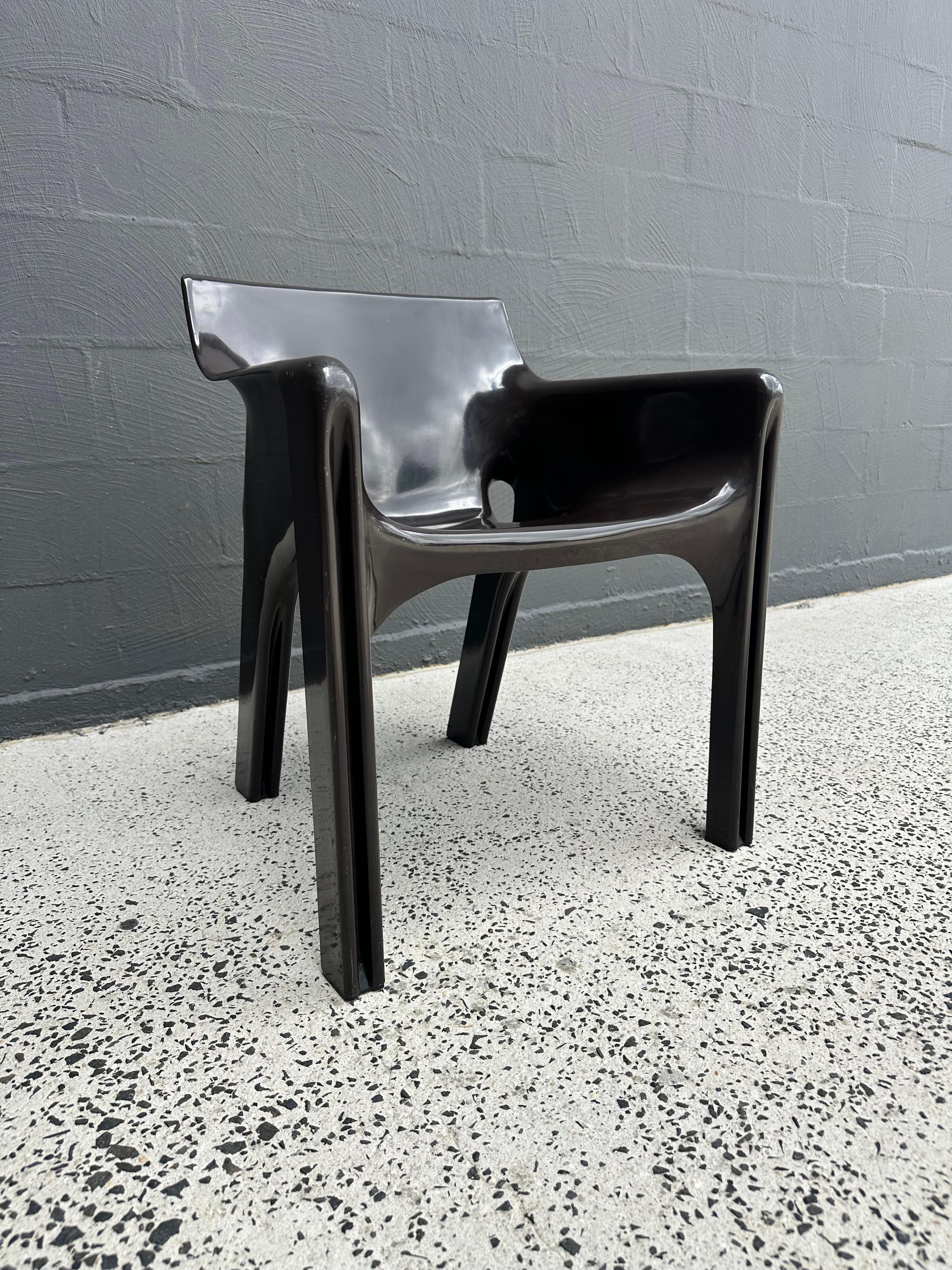 Space Age Gaudi Brown Armchair by Vico Magistretti for Artemide 1970s For Sale
