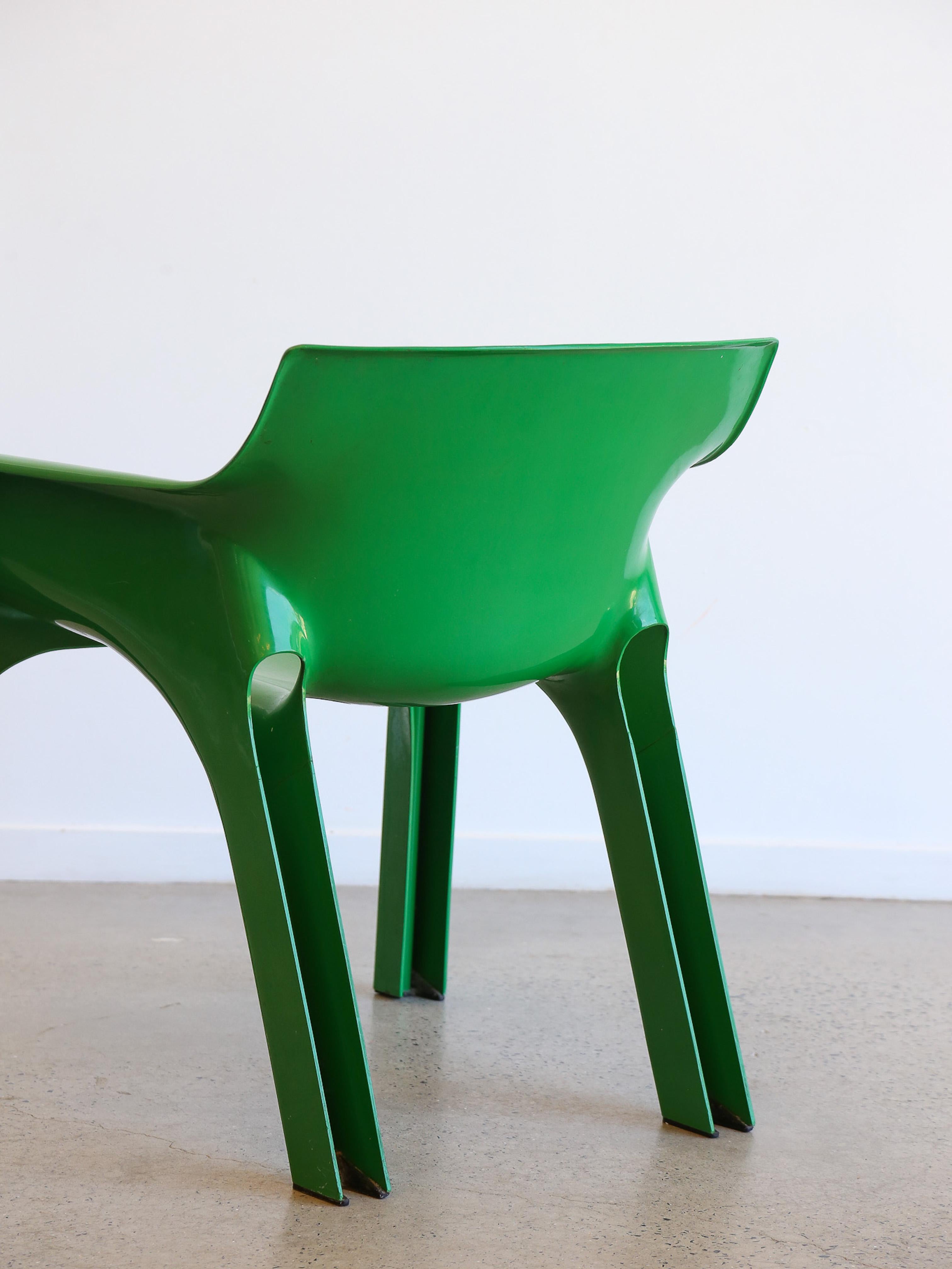 Gaudi Green Chair by Vico Magistretti for Artemide 1970s In Good Condition In Byron Bay, NSW