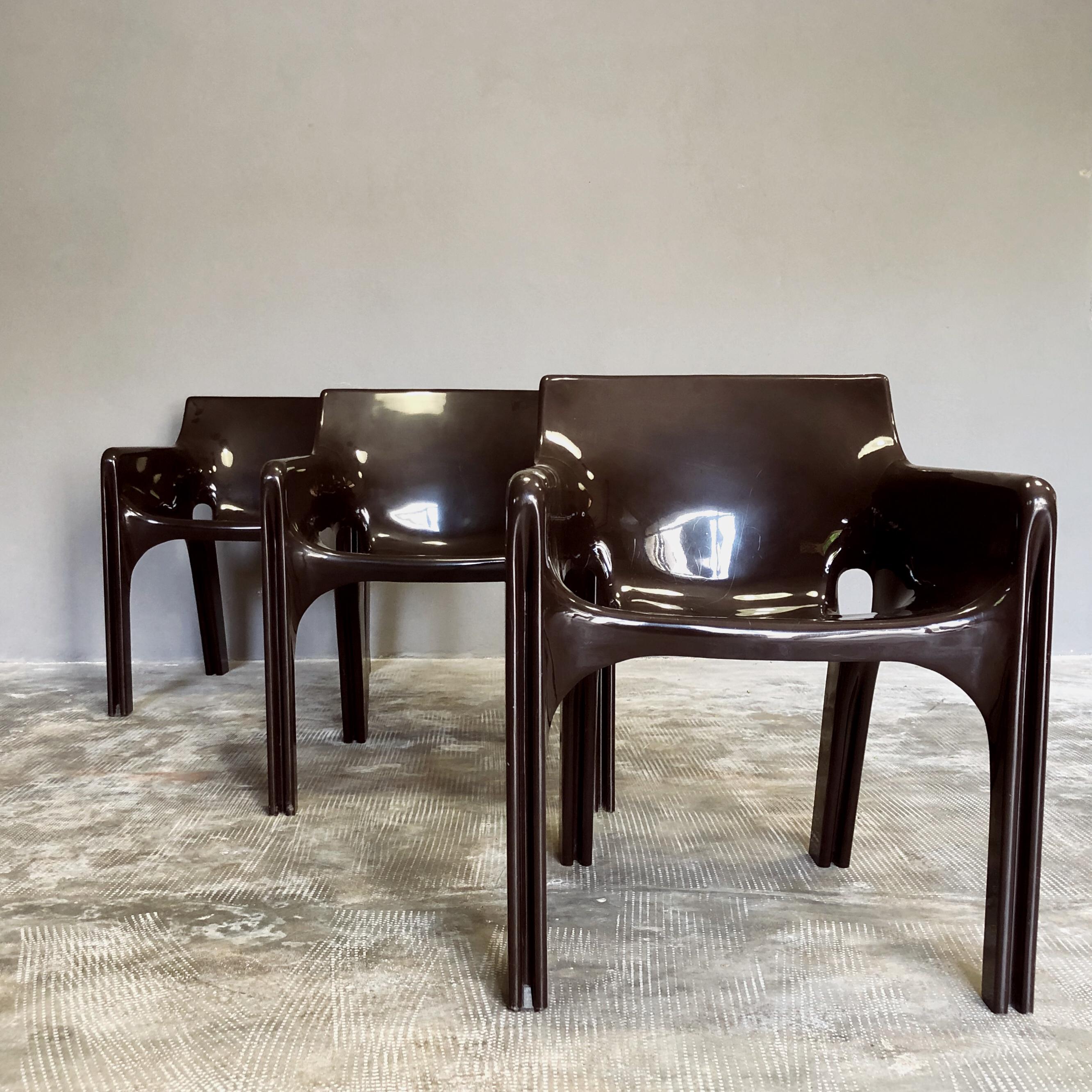 Gaudì Space Age Brown Wohnzimmerset von Vico Magistretti für Artemide, 1974 im Angebot 6