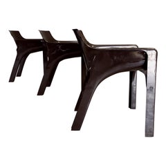 Conjunto de salón Gaudì Space Age Brown de Vico Magistretti para Artemide, 1974