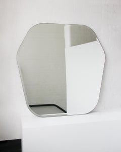 Gaudia Hexagonal Retro style Bevelled Mirror, Handcrafted Bronze Patina Frame