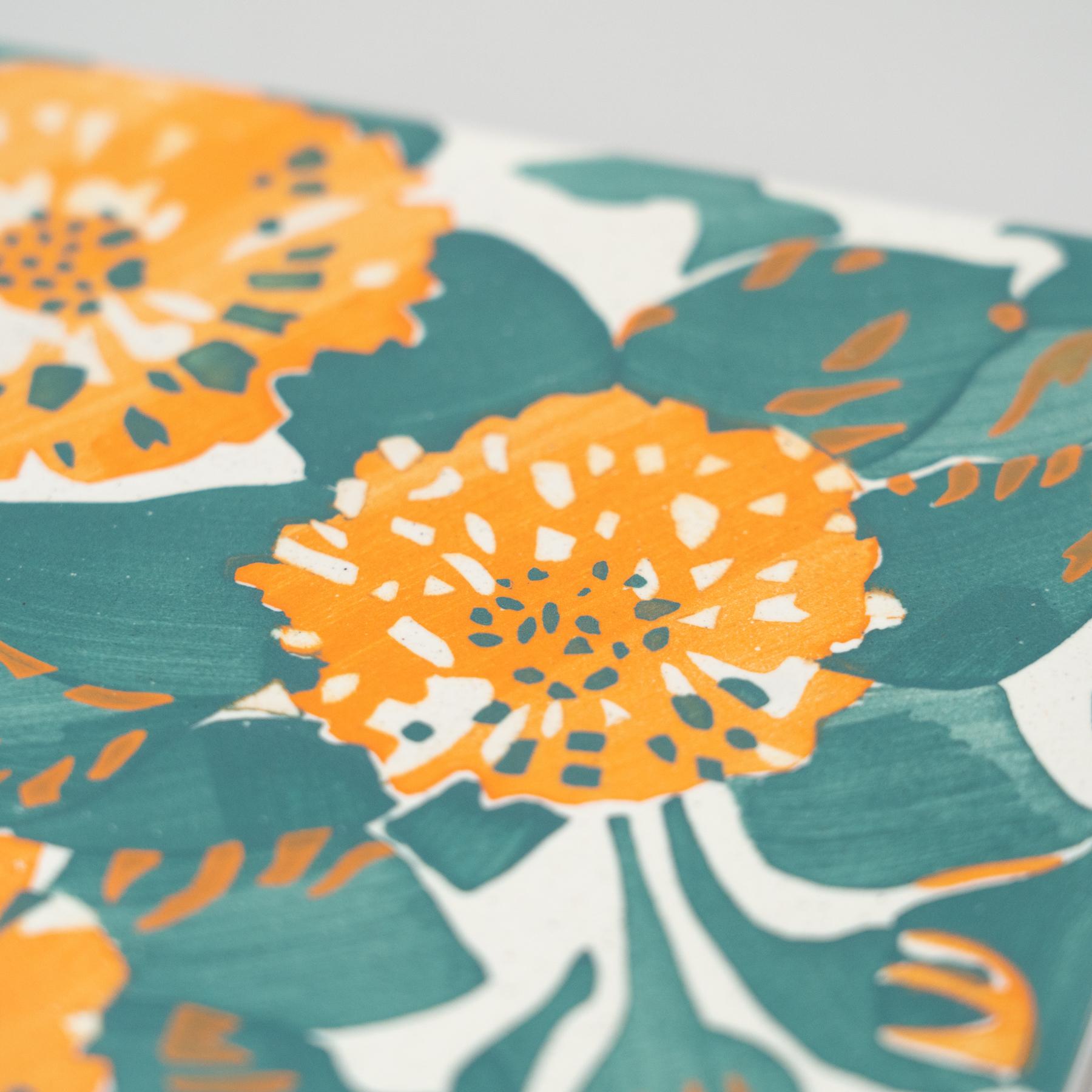 Ceramic Gaudi's Floral Symphony: Modern Reproduction of Casa Vicens-Inspired For Sale