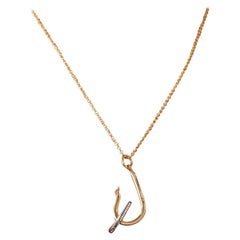 Gaudy Atelier 18kt, enamel and diamond Click Bait Necklace