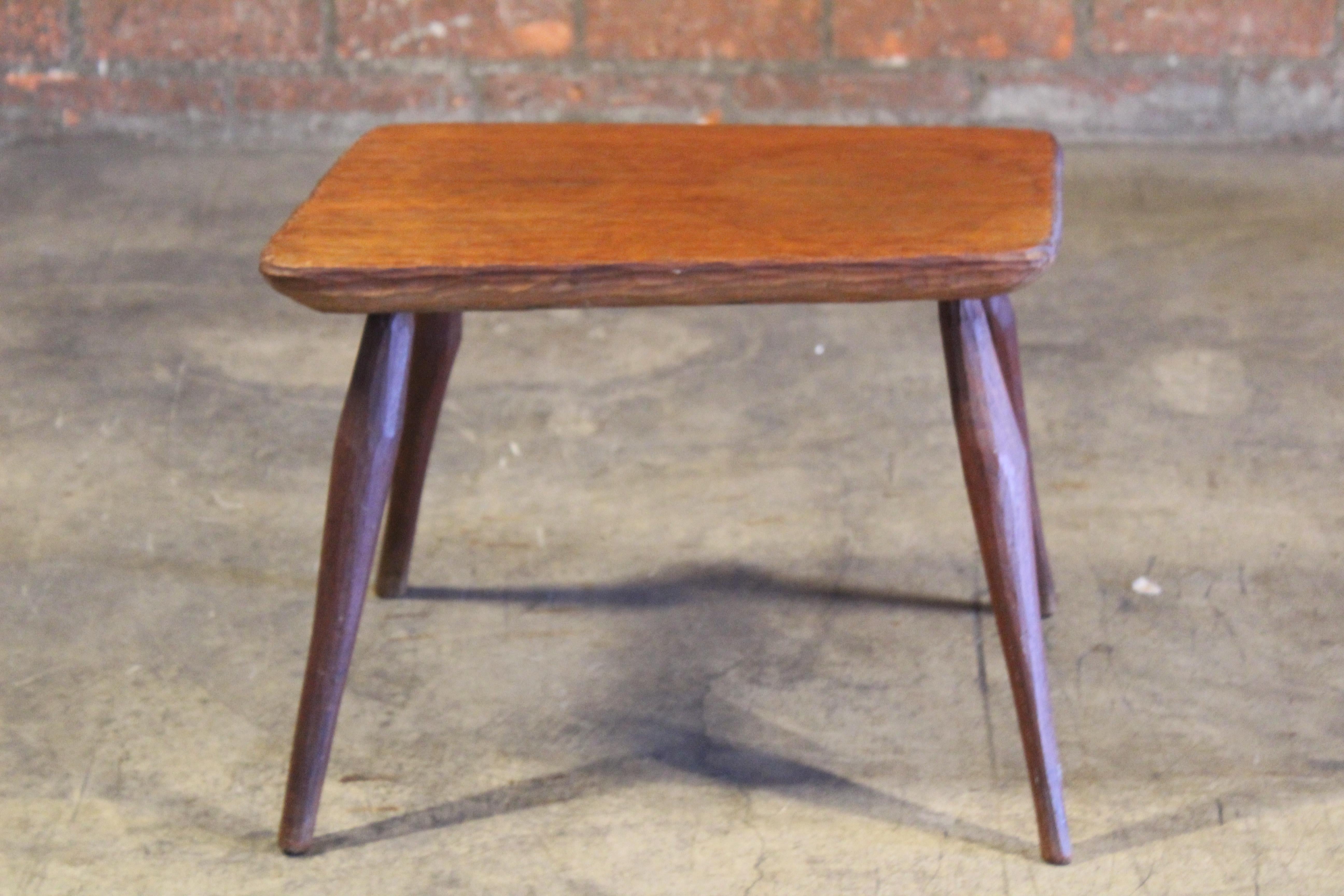 Table d'appoint en chêne forgé attribuée à Jean Touret pour Marolles, France, années 1960 en vente 6