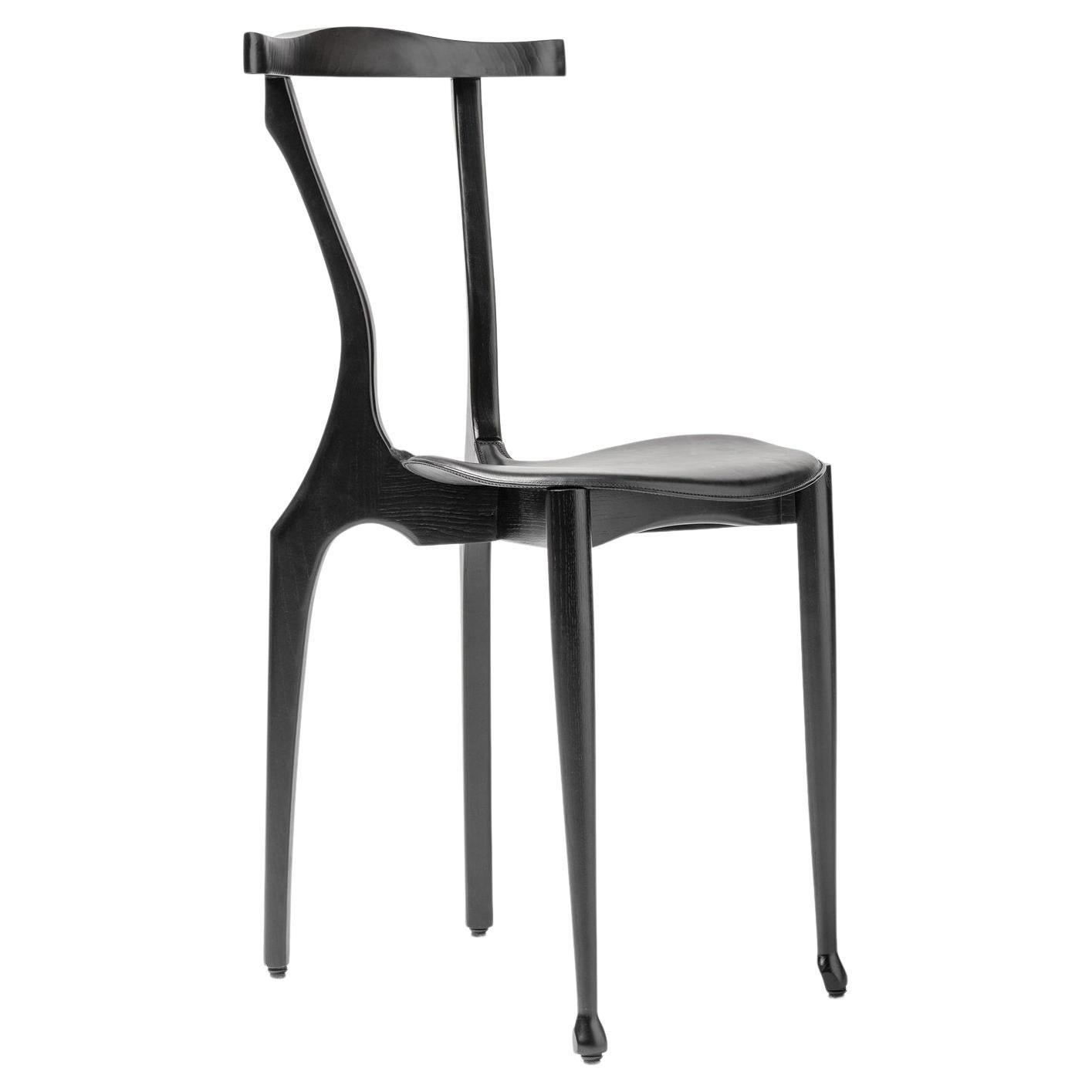 Gaulinetta Black Chair by Oscar Tusquets For Sale