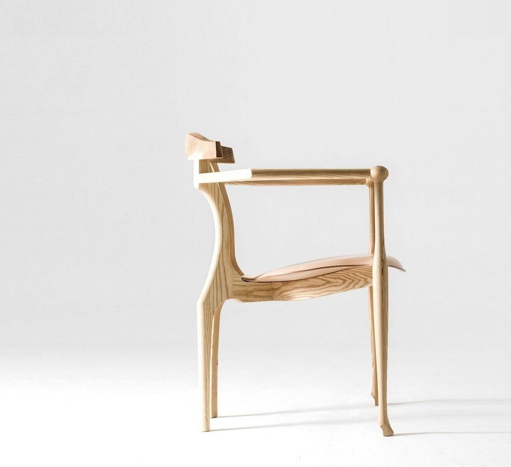 Modern Gaulino Black Chair by Oscar Tusquets