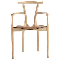 Silla de comedor Gaulino de Oscar Tusquets, diseño contemporáneo español fresno natural