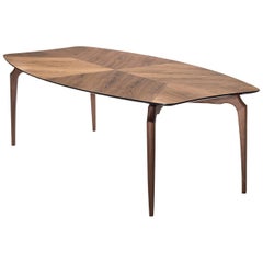 Table de salle à manger Gaulino, par Oscar Tusquets, plateau en placage de noyer, Contemporary