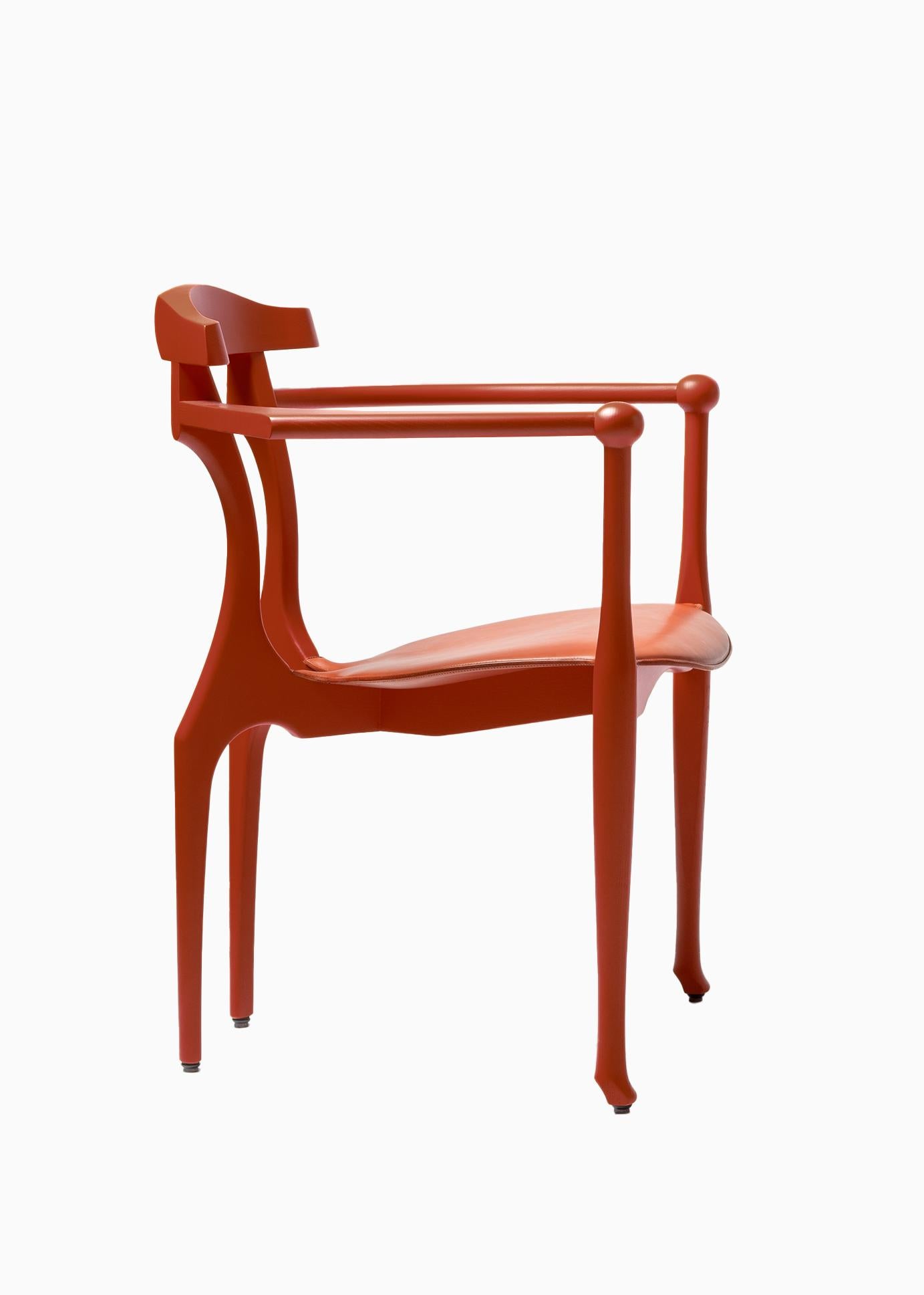 Gaulino Easy Chair by Oscar Tysquets Schwarz lackiertes Eschenholz, Contemporary   im Angebot 5