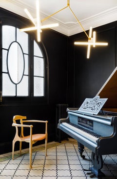 Gaulino Easy Chair di Oscar Tusquets sedia occasionale in legno di frassino naturale, Spagna