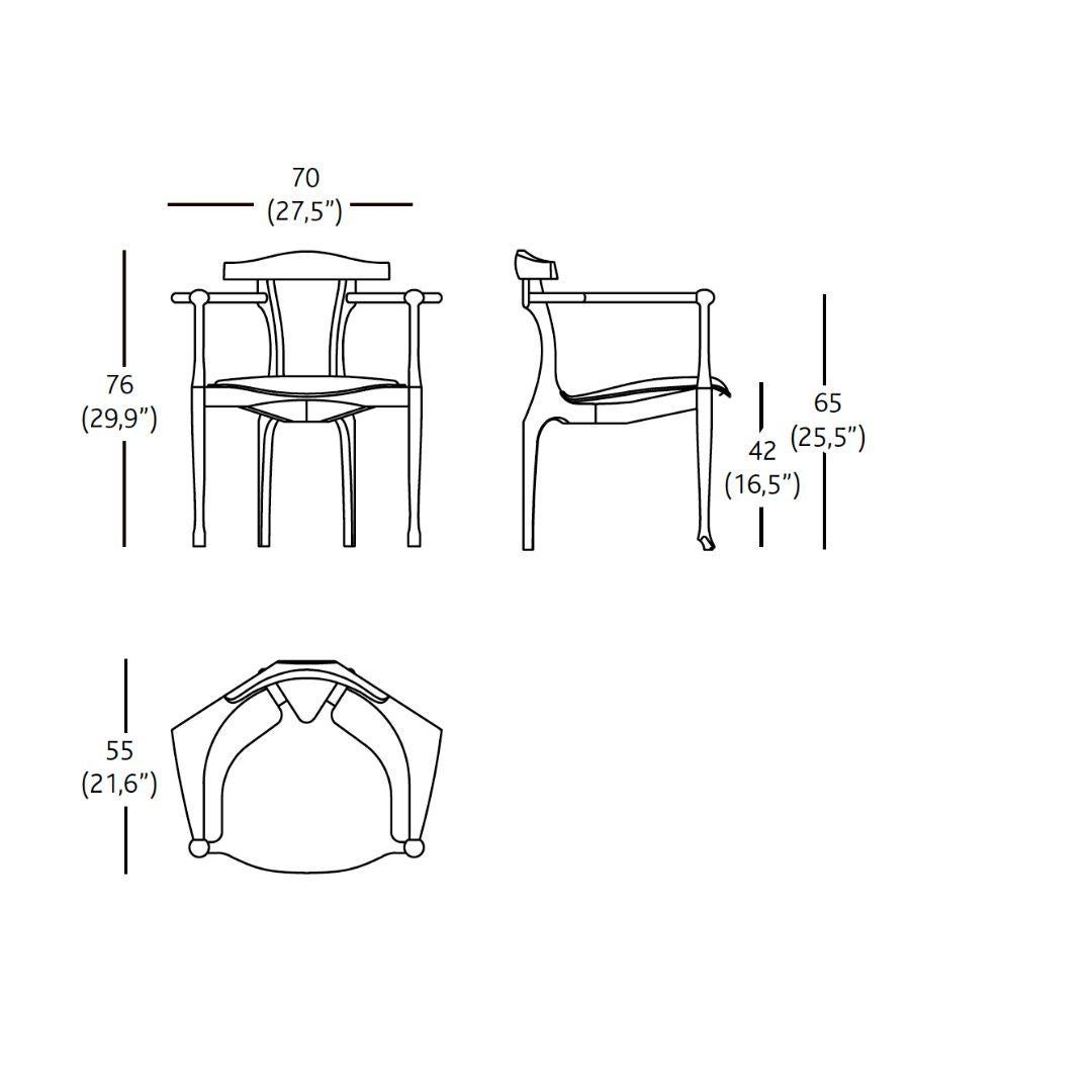 Gaulino Easy Chair von Oscar Tusquets Beistellstuhl aus natürlichem Eschenholz, Spanien (Moderne) im Angebot