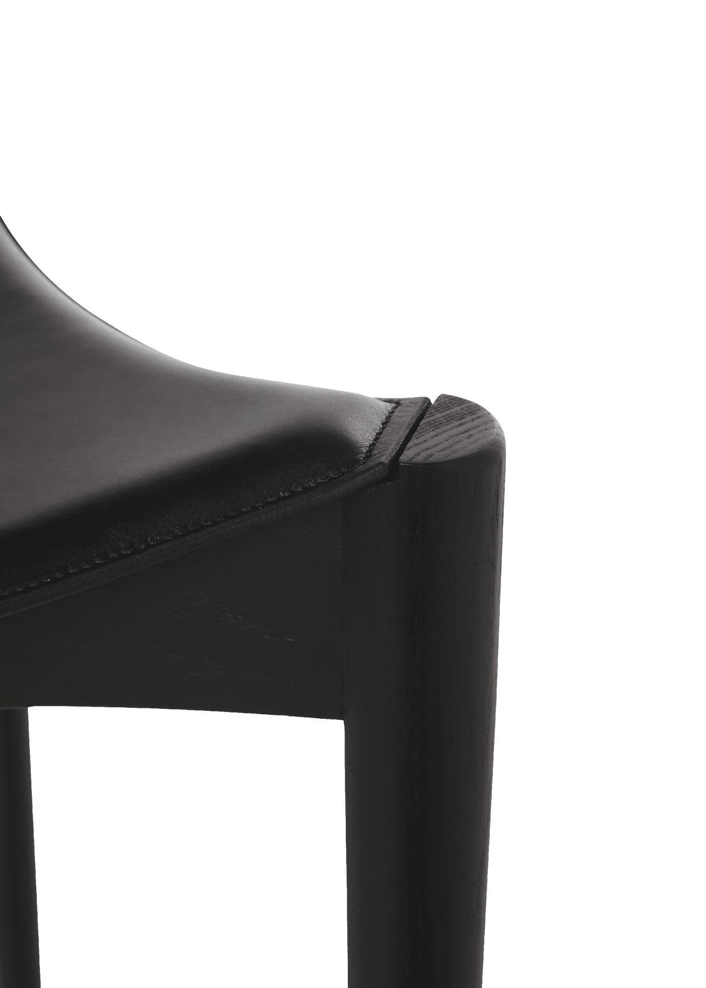 Italian Gaulino Stool Black by Oscar Tusquets for BD Barcelona For Sale