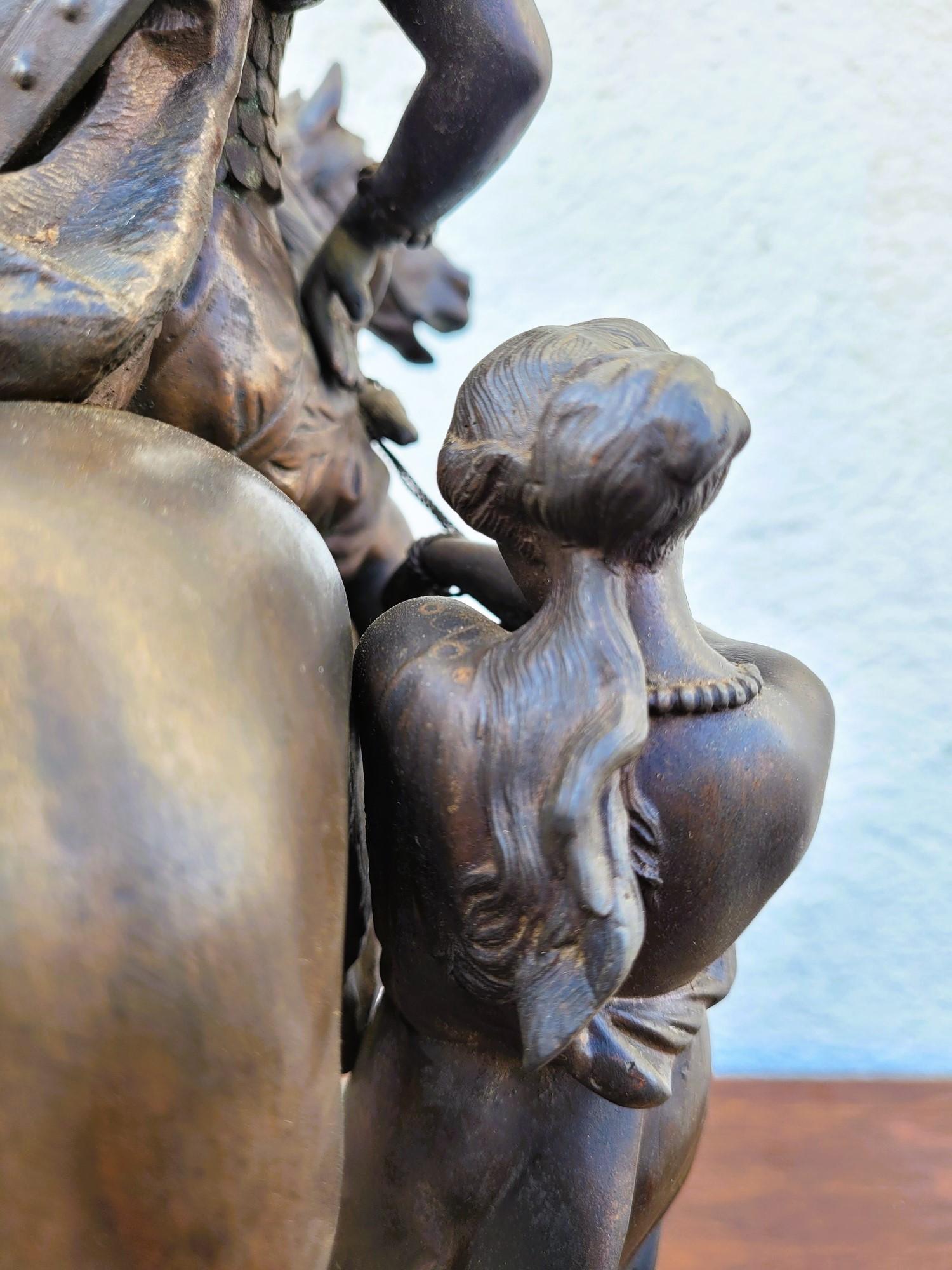 Cuoco gallico a cavallo in bronzo, XIX secolo in vendita 9