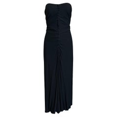 Vestido Gaultier FEMME de seda con trenza delantera fruncida