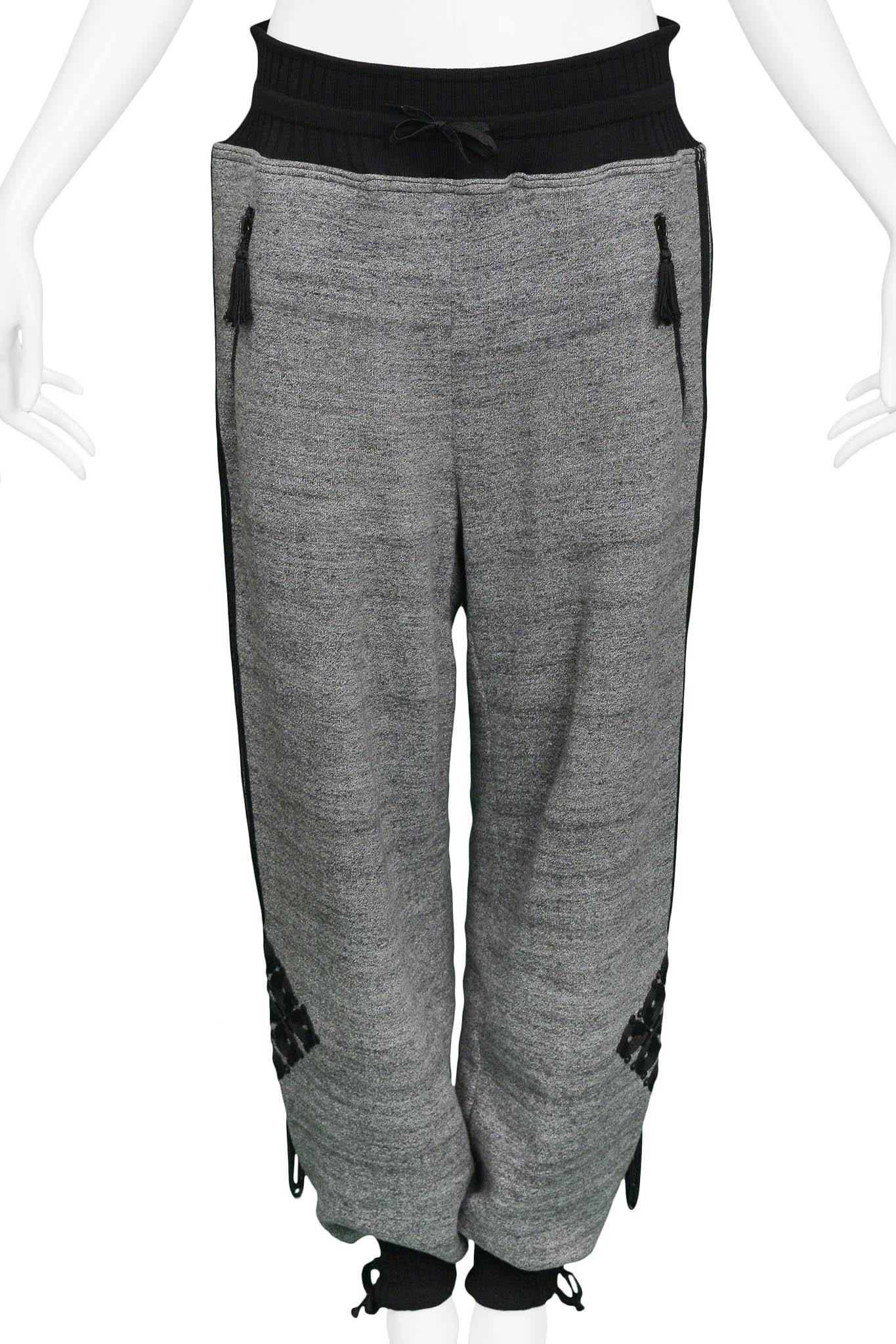 Gray Gaultier Grey Sweatpants With Embroidery 2010 For Sale