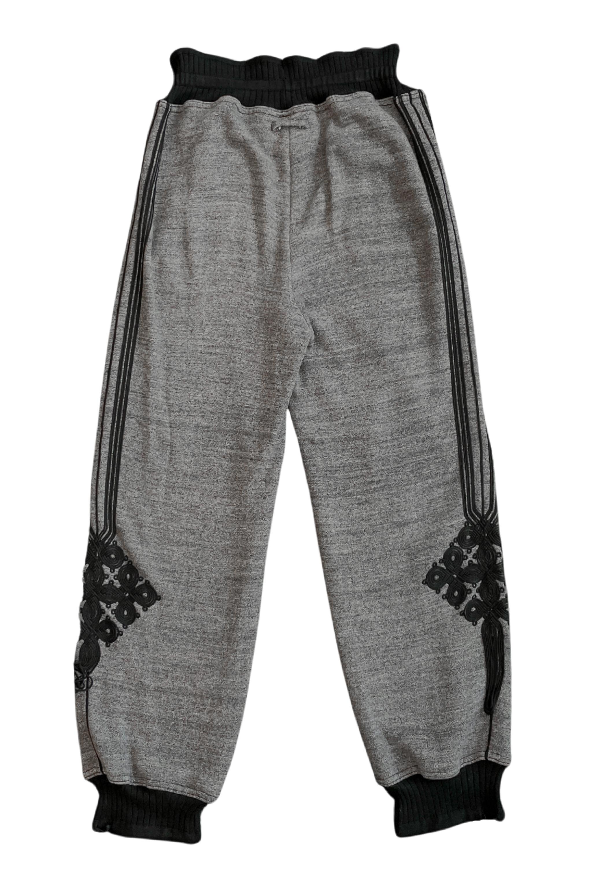 Women's Gaultier Grey Sweatpants With Embroidery 2010 For Sale