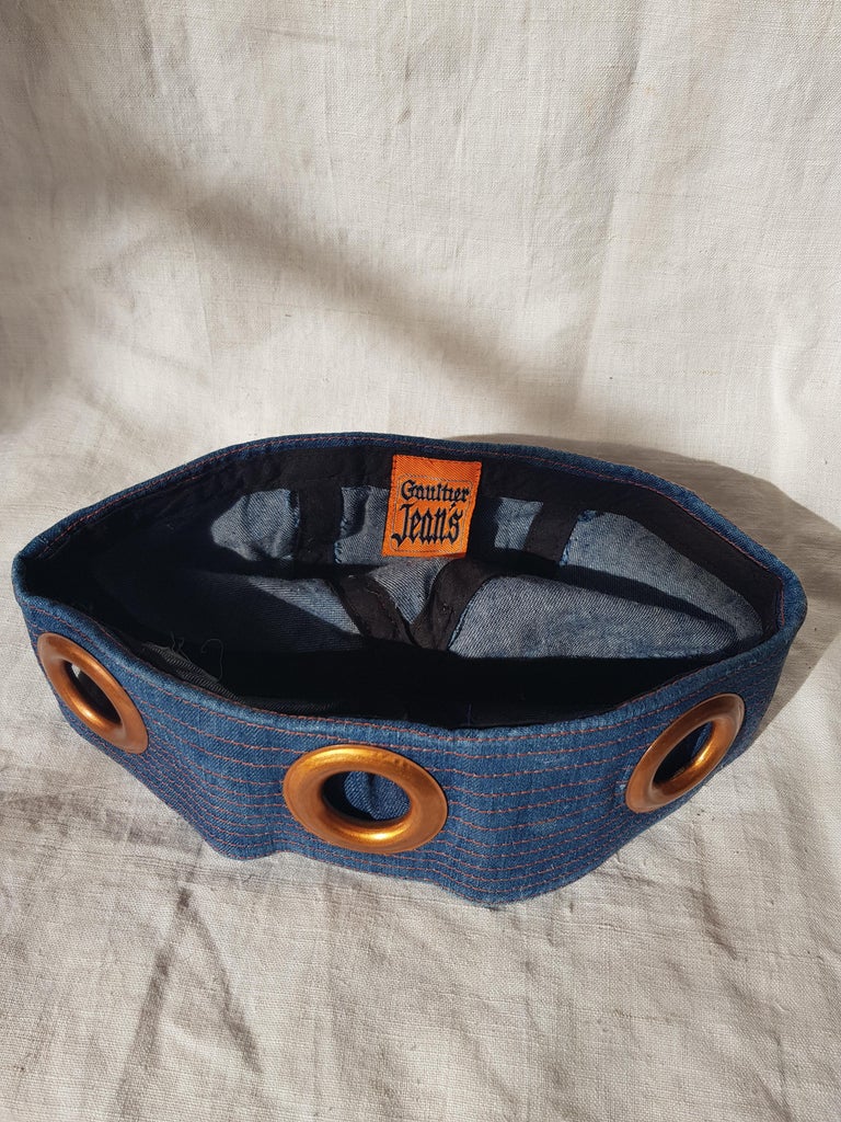 1990 GAULTIER JEANS rare denim sailor hat at 1stDibs  display picture 1